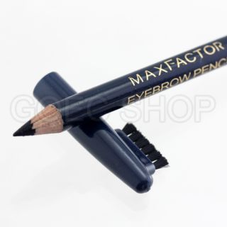  Factor Black Eyebrow Pencil 1 Ebony with Brush Cap Brow Pencil