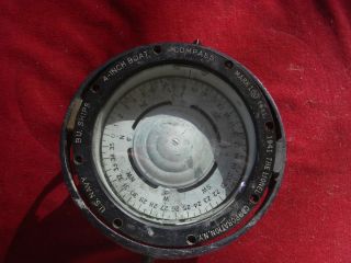 1941 VINTAGE LIONEL CORP US NAVY BOAT COMPASS FOR BU SHIPS MARK 1 4