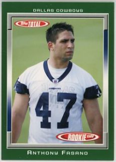 Anthony Fasano Cowboys 2006 Topps Total RC Rookie