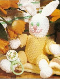 Cute Baby Bunny Rattle Toy Crochet Pattern