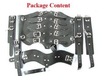  Neck Collar Arms Restraints Fetter Cuff Bind Bondage System Set