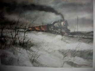 robert fabe old 97 train print unframed signed print