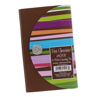 Jackie Hot Chocolate Stripes 13 Pocket Expanding File