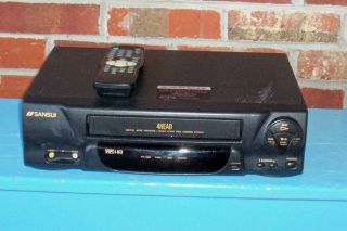 Sansui 4 Head HQ VHS VCR Model VCR 4510, Factory Remote, VGC