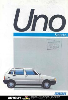  1987 Fiat Uno Selecta Brochure French
