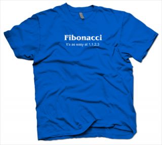 Fibonacci Funny Math T Shirt Numbers Pi Geek Cool Tee Nerd College