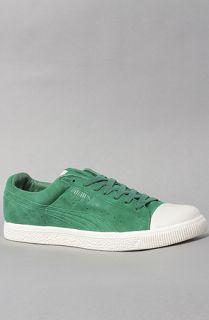 Puma The Cylde Script Suede Sneaker in Green White
