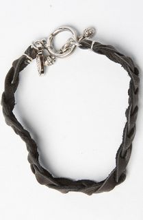 Ettika The Black Bradied Deerskin Leather Bracelet