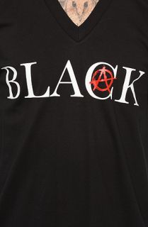 BLVCK SCVLE The Anarchy Logo Type VNeck Tee in Black