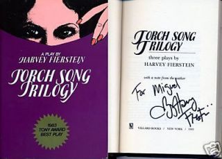 Harvey Fierstein Torch Song Trilogy Signed Autograph 1st Edition