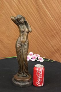Sensual Erotic Nude Woman Females French Braids Sculpture Bronze