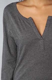 Sauce The Henley Dress in Gray Concrete