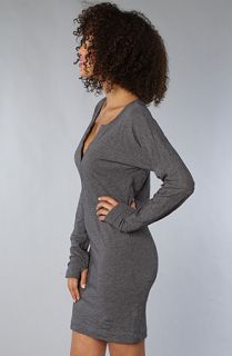 Sauce The Henley Dress in Gray Concrete
