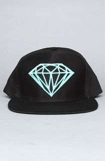 Diamond Supply Co. The Brilliant Snapback Cap in Black Diamond Blue