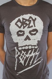 Obey The Posse Skull Nubby Thrift Tee in Graphite