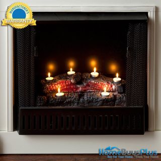 Fireplace Tealight Log Portable Embers Effect Perfect Fire Substitute