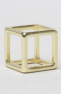Soho Collection The Gold Block Ring Concrete