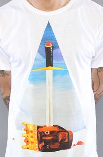 KLP The Power Triangle Tee in White Concrete
