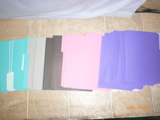  Cut Top Tab Pastel Interior File Folders 100 Pack 421013ASST2