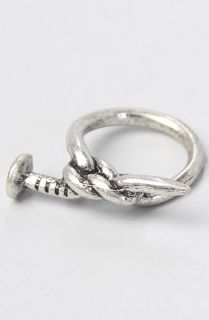 Accessories Boutique The Twisted Nail Ring in Silver