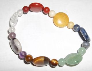 Chakra Bracelet by Geojewelry TM Colored Stones for Each of The Seven