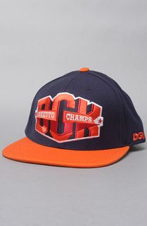 DGK The Ghetto Champs Starter Cap in Navy Orange