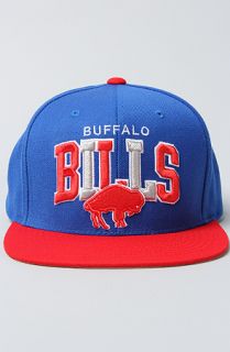 Mitchell & Ness The Buffalo Bills Arch TriPop Snapback Cap in Blue Red