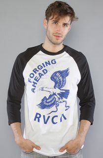 RVCA The Wandering Eye 34 Sleeve Shirt in Black
