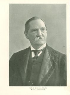 1902 Print Thomas Estrada Palma Cuban President
