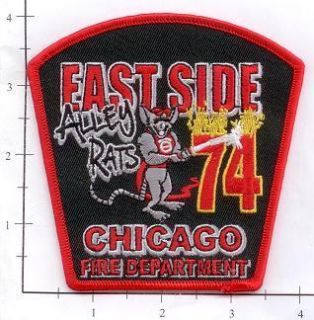 Illinois Chicago Engine 74 IL Fire Dept Patch Alley Rats NEW