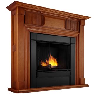 Real Flame Liberty Portable Gel Fireplace Heater Oak 