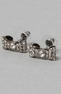 Betsey Johnson The Iconic Crystal Bow Stud Earring