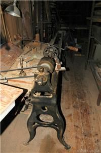  Antique Charles Wilder Wood Lathe Fitchburg Mass MA 2 72 Sections