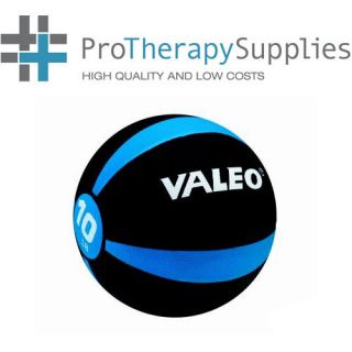 Valeo Fitness Gear Medicine Ball 10 lbs Blue Textured Rubber