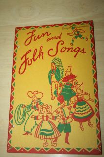 Fun and Folk Songs 1941 Cowboy Negro Indian European Westminster Press