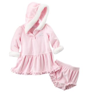 First Moments My First Christmas Hooded Velour Dress Sizes 3M 6M