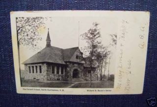 FARWELL SCHOOL NORTH CHARLESTOWN NH 1907 Postcard