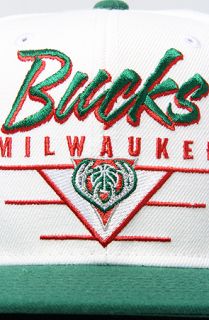 Mitchell & Ness The Milwaukee Bucks Court Series Snapback Cap in White
