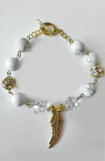 Custom Crystalz The Angel Wing Bracelet in Gold with 10MM Swarovski