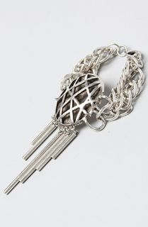 Low Luv by Erin Wasson The Oval Cage and Metal Tube Fringe Bracelet