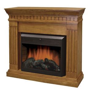  Heater Fireplace Cabinet Mantel and Firebox Insert Chimney 110V