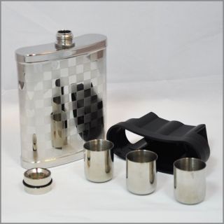 Whiskey Stainless Stell Wine Flask set Portable Liquor Alcohol