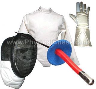 New 4pc Fencing Set Practice Foil Mask Glove Jacket