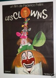 Les Clowns Federico Fellini Original Movie Poster 1970