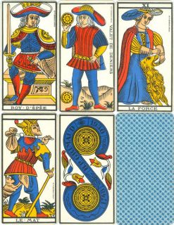 RARE French Vintage Tarot de Marseille Playing Cards Grimaud 1930