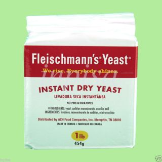 Fleischmanns Instant Dry Yeast 2 x 1 lb Levadura Seca