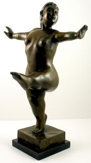 Fernando Botero Tribute Bronze Sculpture Dancing Woman