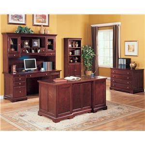 Executive Desk Bookcase Solid Wood Office Furniture
