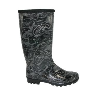 Henry Ferrera Lace Rubber Rain Boots
