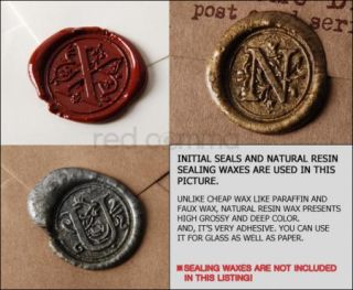 Alphabet Initial Sealing Wax Seal Stamp with Ornament